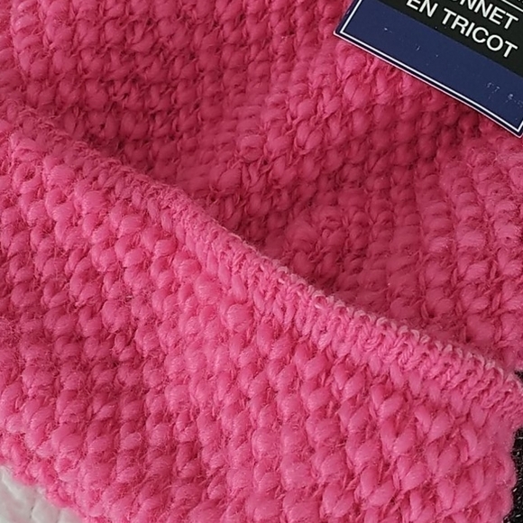 Set of two knit Hats Adult.  Pink Hat & Black Hat - Picture 11 of 11